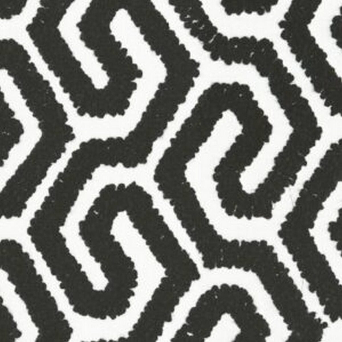 black-grey geometric velvet-chenille fabric from Wemyss
