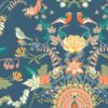 blue animal velvet-chenille fabric from Utopia