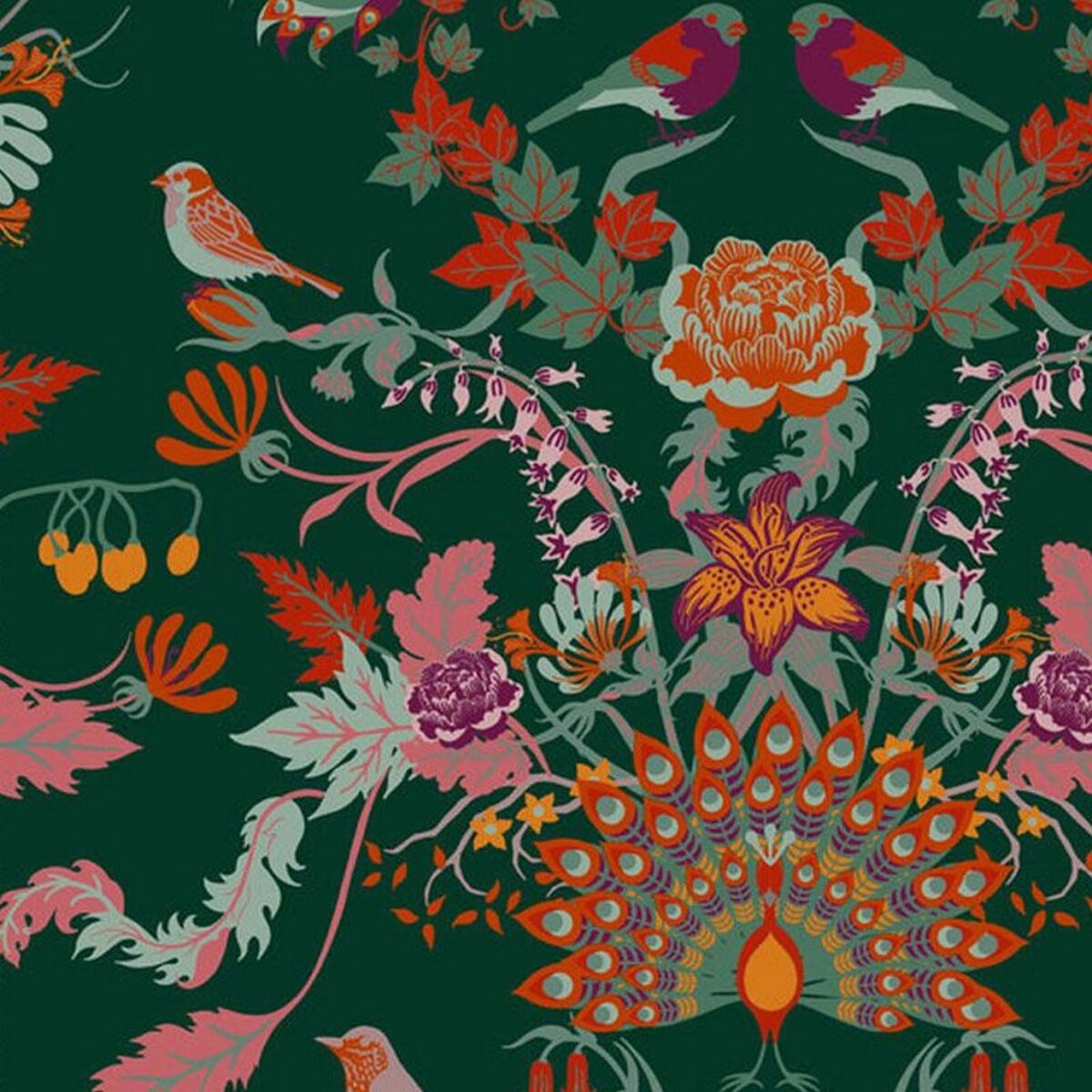 green animal velvet-chenille fabric from Utopia