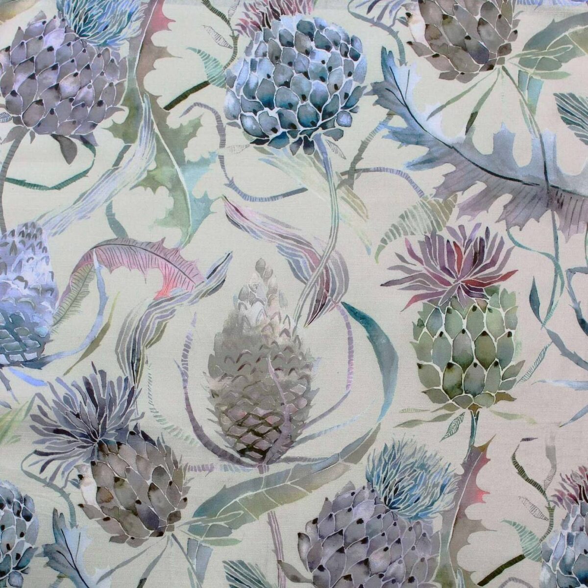 Meadwell Fabric - Loganberry Parchment from