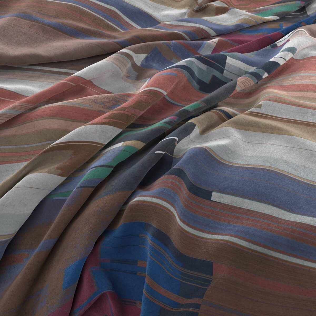 multicolour striped woven fabric from Warwick