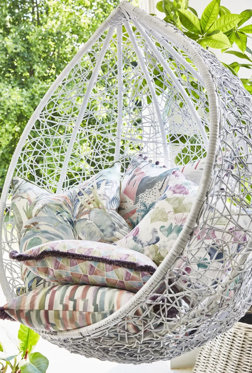 Little Palm Fabric - Silver by Little Palm Fabric - Silver from