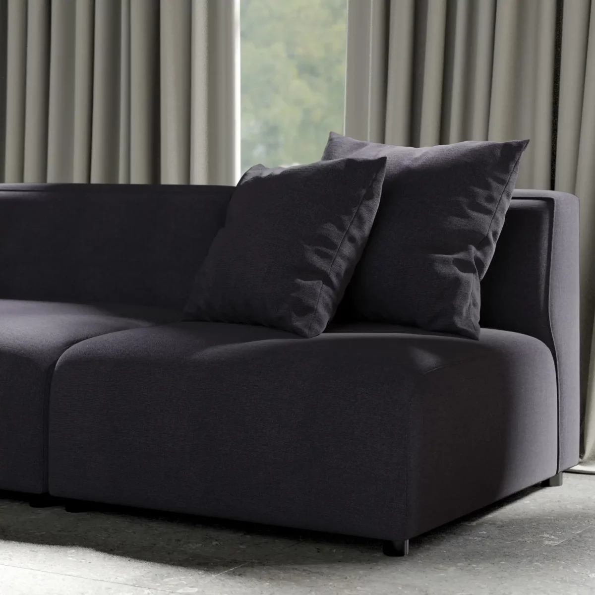 Koki Fabric - Charcoal by Koki Fabric - Charcoal from