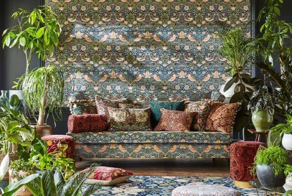 Fruit Velvet Fabric - Indigo / Slate from