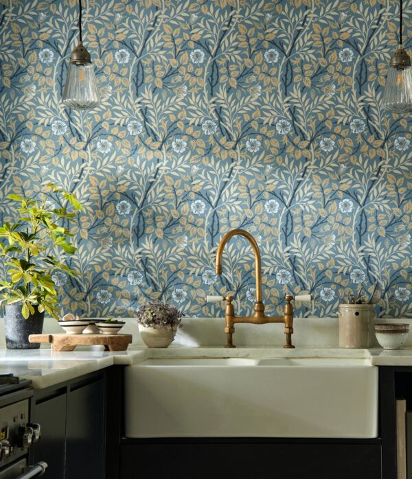 Scroll Wallpaper - Vellum / Biscuit by Scroll Wallpaper - Vellum / Biscuit from