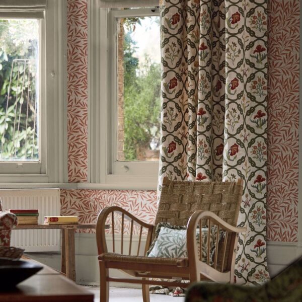 Mays Coverlet Fabric - Indigo / Rose by Mays Coverlet Fabric - Indigo / Rose from