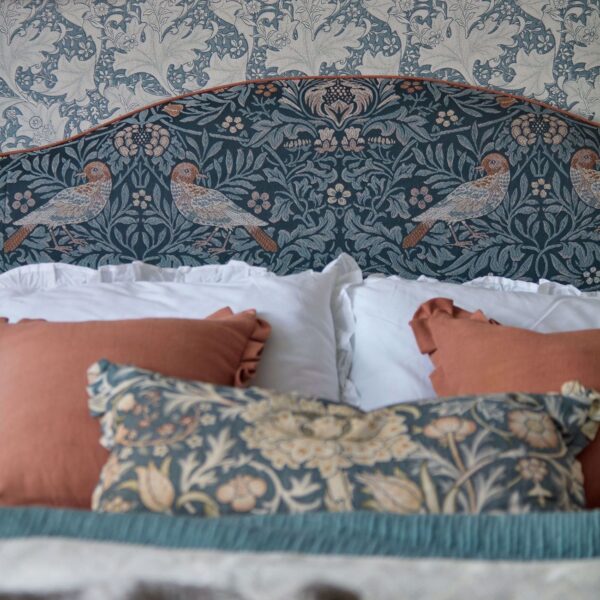 Bird Tapestry Fabric - Webbs Blue by Bird Tapestry Fabric - Webbs Blue from