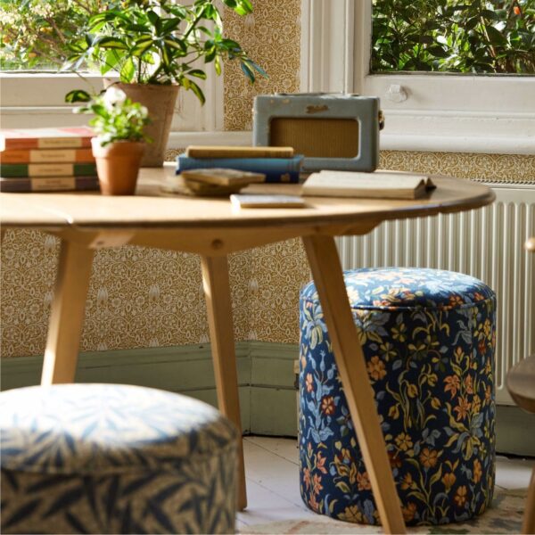 Flowers By May Fabric - Indigo by Flowers By May Fabric - Indigo from