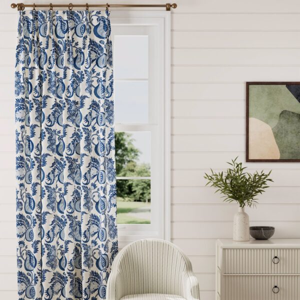China Blue Fabric - Indigo / Neutral from