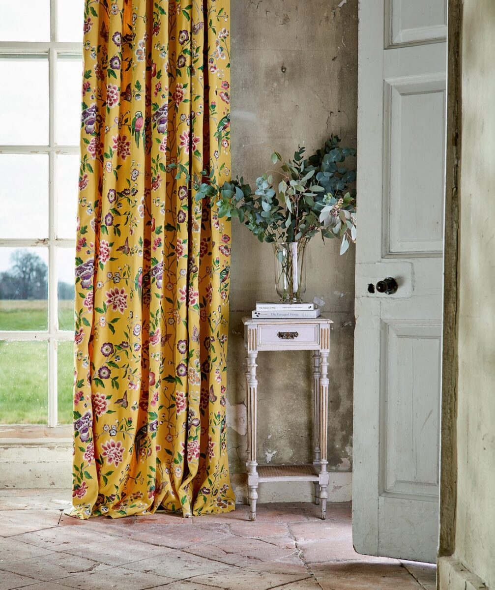 Chinoiserie Hall Fabric - Bamboo & Rose by Chinoiserie Hall Fabric - Bamboo & Rose from