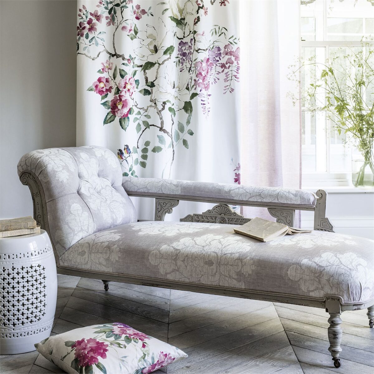 Magnolia and Blossom Fabric - Blossom / Leaf by Magnolia and Blossom Fabric - Blossom / Leaf from