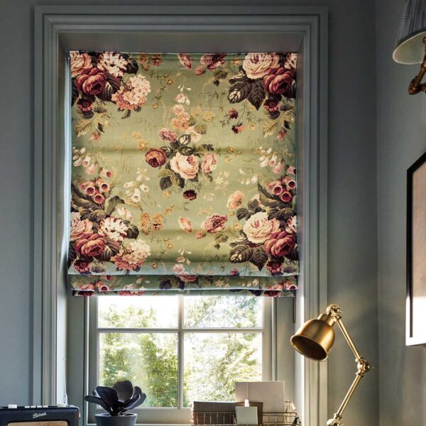 Roslyn Fabric - Eucalyptus / Rowan Berry from