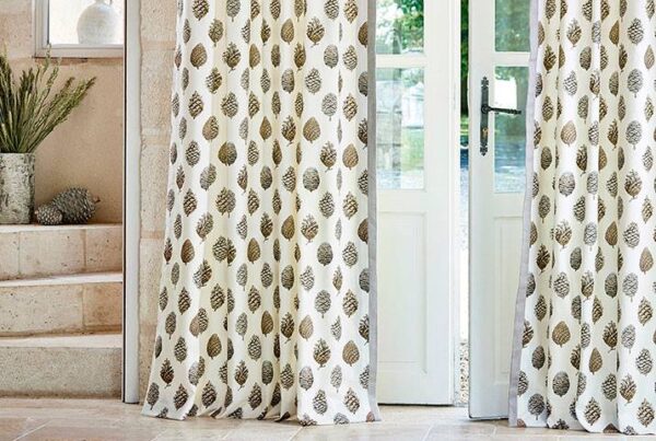 Pine Cones Fabric - Briarwood / Cream by Pine Cones Fabric - Briarwood / Cream from