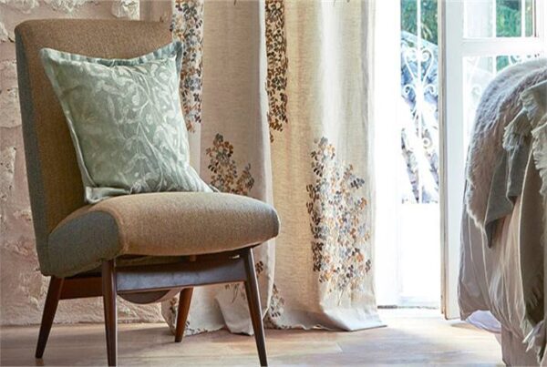 Wendell Embroidery Fabric - Indigo / Wedgwood by Wendell Embroidery Fabric - Indigo / Wedgwood from
