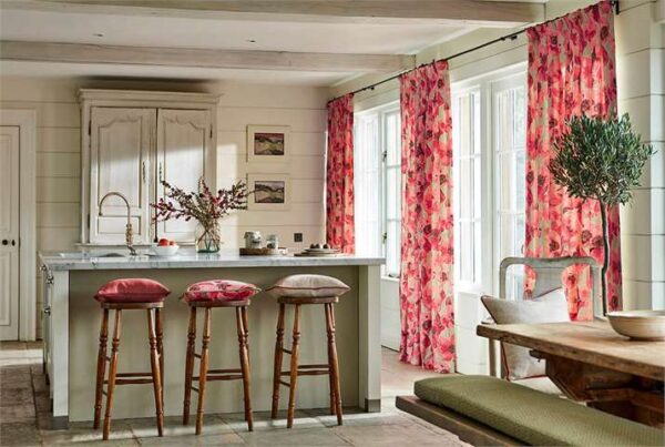 Embleton Fabric - Claret / Linen by Embleton Fabric - Claret / Linen from