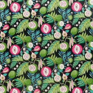 green botanical cotton fabric from Sanderson