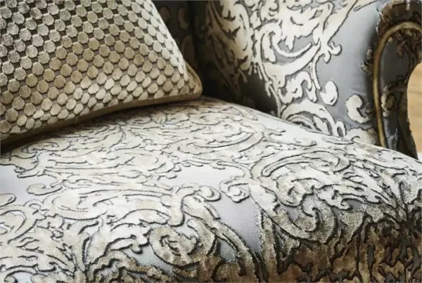 Tespi Fabric - Indigo / Taupe from