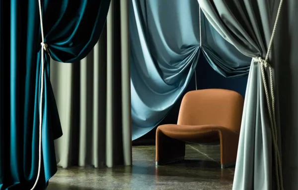 Wool Satin Fabric - Prussian Blue from