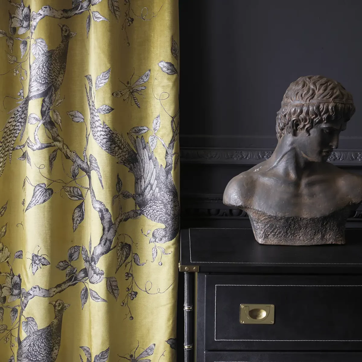 Darnley Toile Fabric - Empire Grey by Darnley Toile Fabric - Empire Grey from