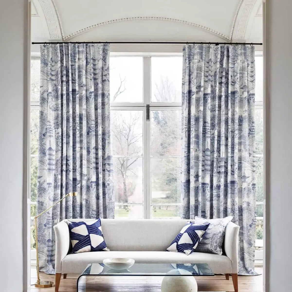 Eastern Palace Fabric - Indigo by Eastern Palace Fabric - Indigo from