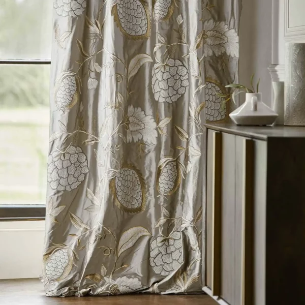 Pomegranate Tree Fabric - Platinum from