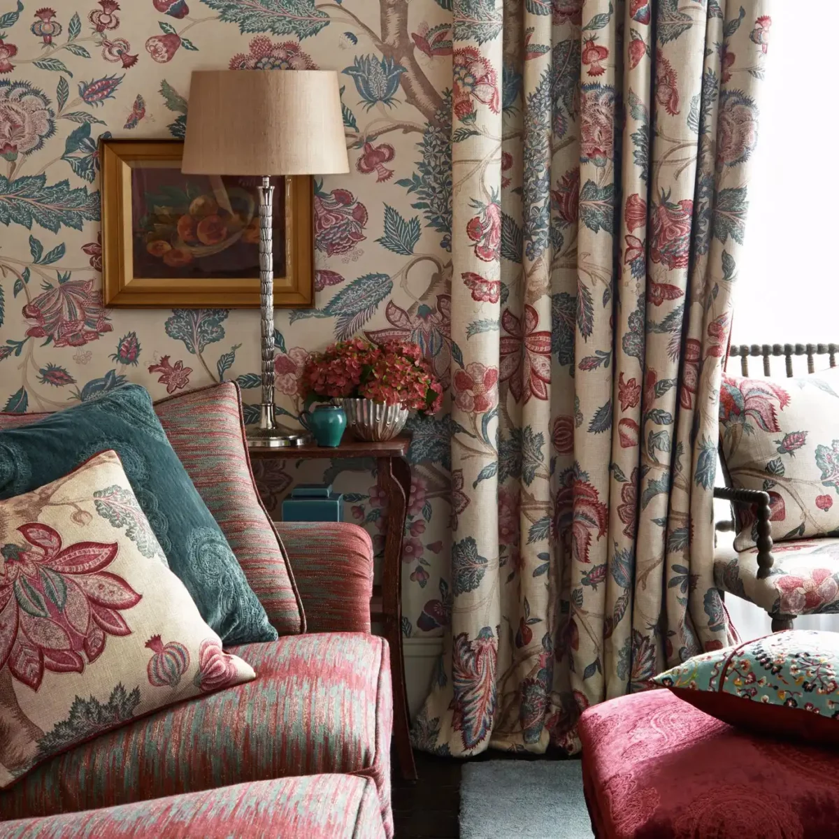 Chintz Fabric - Cobalt by Chintz Fabric - Cobalt from