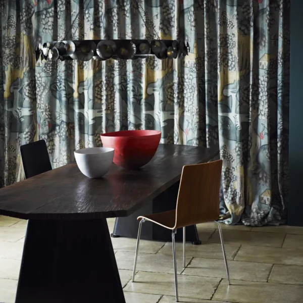 Verdure Fabric - Indigo by Verdure Fabric - Indigo from