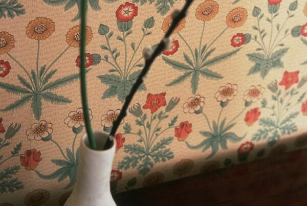 Compton Wallpaper - Indigo / Russet by Compton Wallpaper - Indigo / Russet from