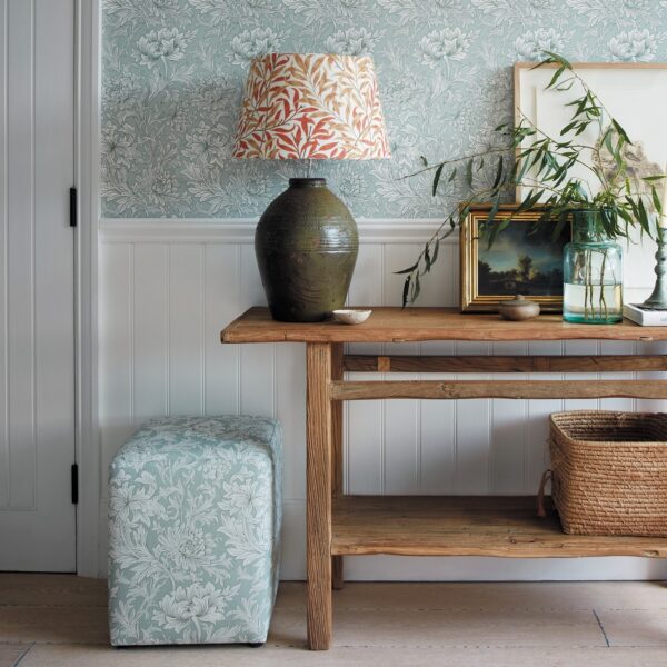 Chrysanthemum Toile Fabric - Slate from