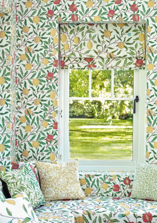Fruit Fabric - Green Indigo / Madder from