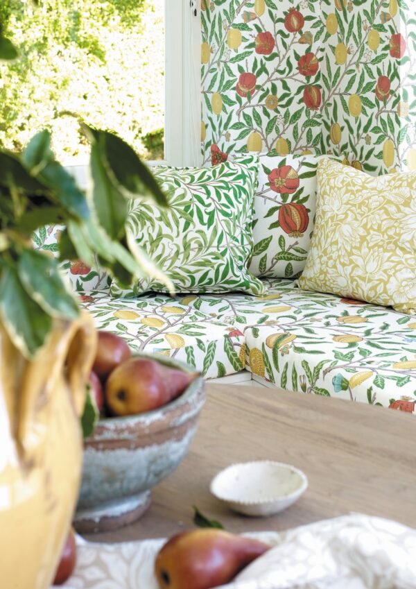 Fruit Fabric - Green Indigo / Madder from