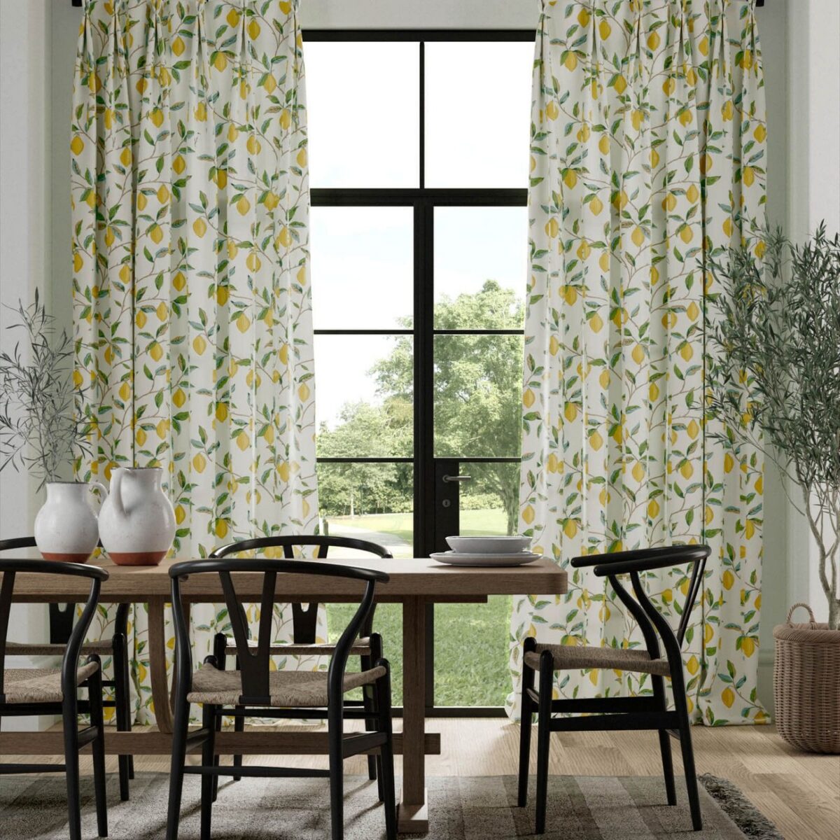 Lemon Tree Fabric - Lemon / Bayleaf from