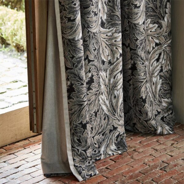 Pure Acanthus Weave Fabric - Inky Grey by Pure Acanthus Weave Fabric - Inky Grey from
