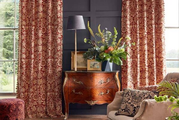 Fruit Velvet Fabric - Indigo / Slate from