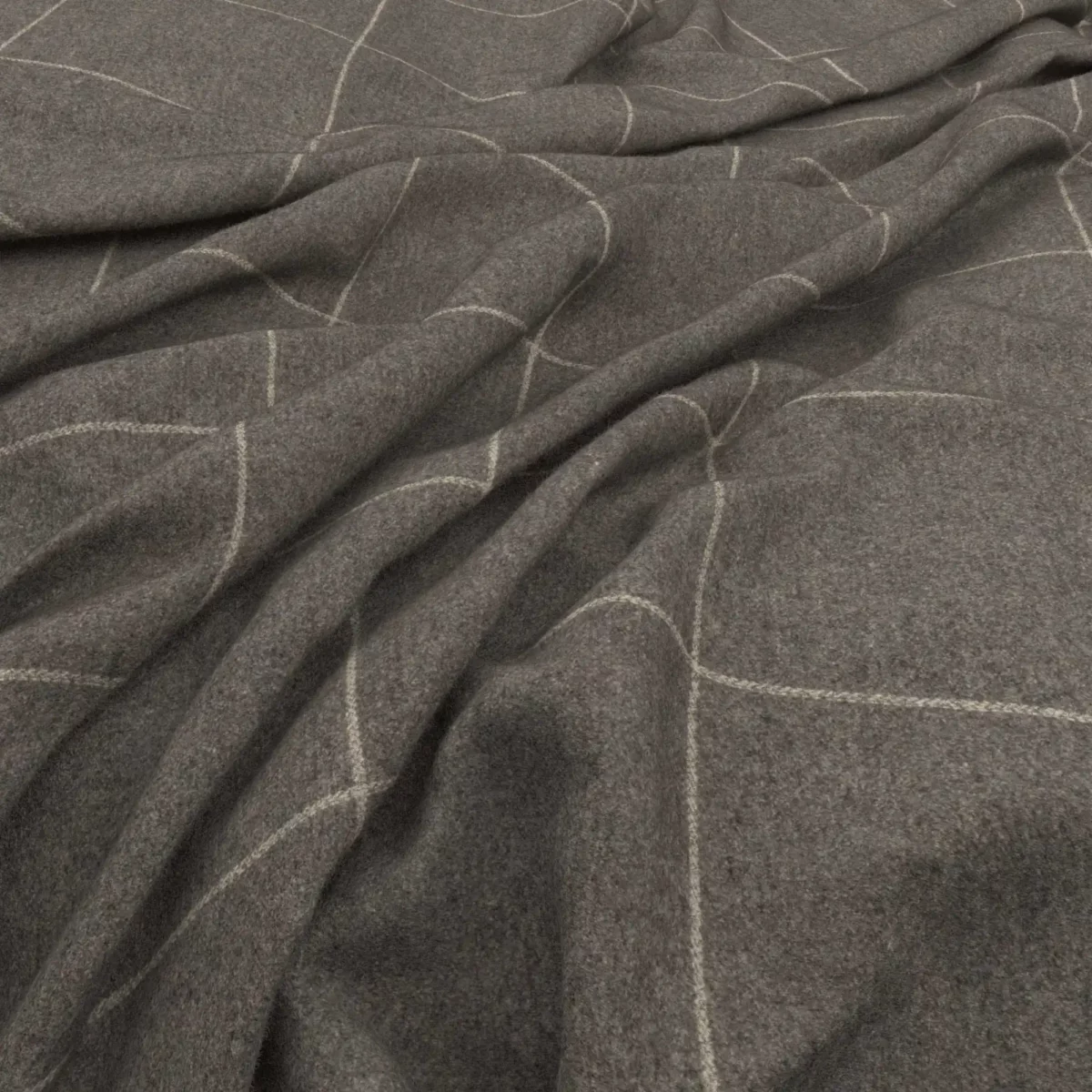 black-grey checked woolen fabric from Warwick