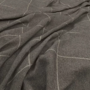 black-grey checked woolen fabric from Warwick