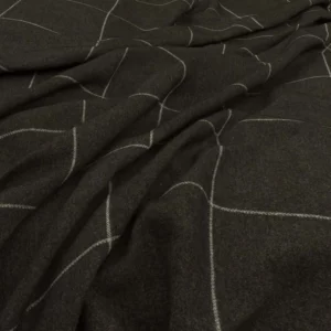 black-grey checked woolen fabric from Warwick