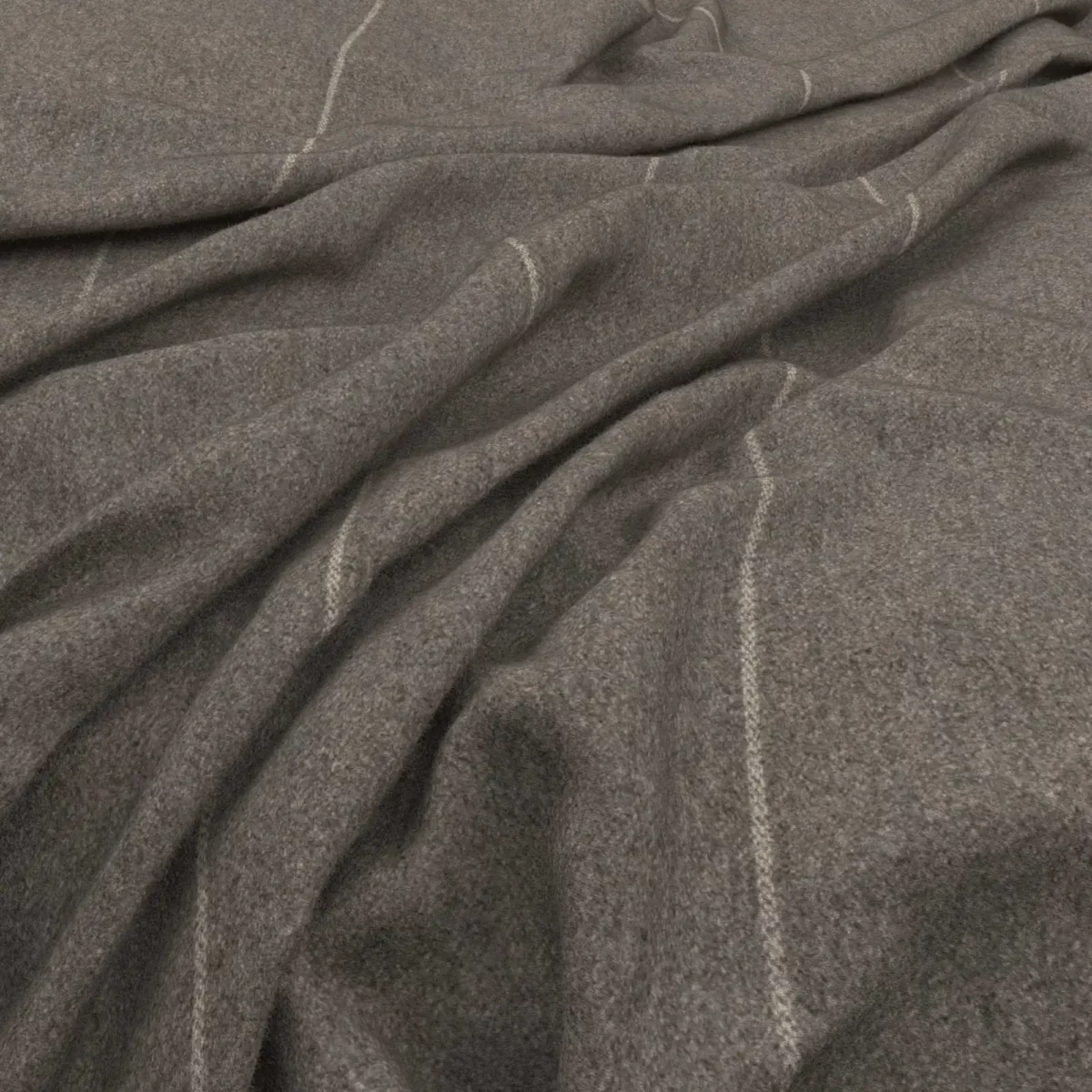 black-grey striped woolen fabric from Warwick