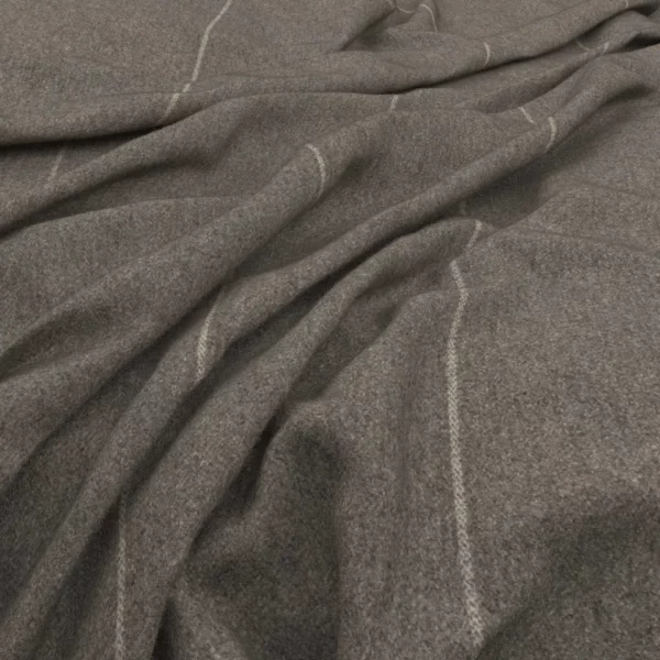 Savile Fabric - Wolf by black-grey striped woolen fabric from Warwick