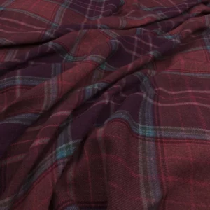 black-grey checked woolen fabric from Warwick