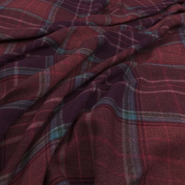 black-grey checked woolen fabric from Warwick