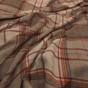 red checked woolen fabric from Warwick