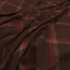 brown checked woolen fabric from Warwick