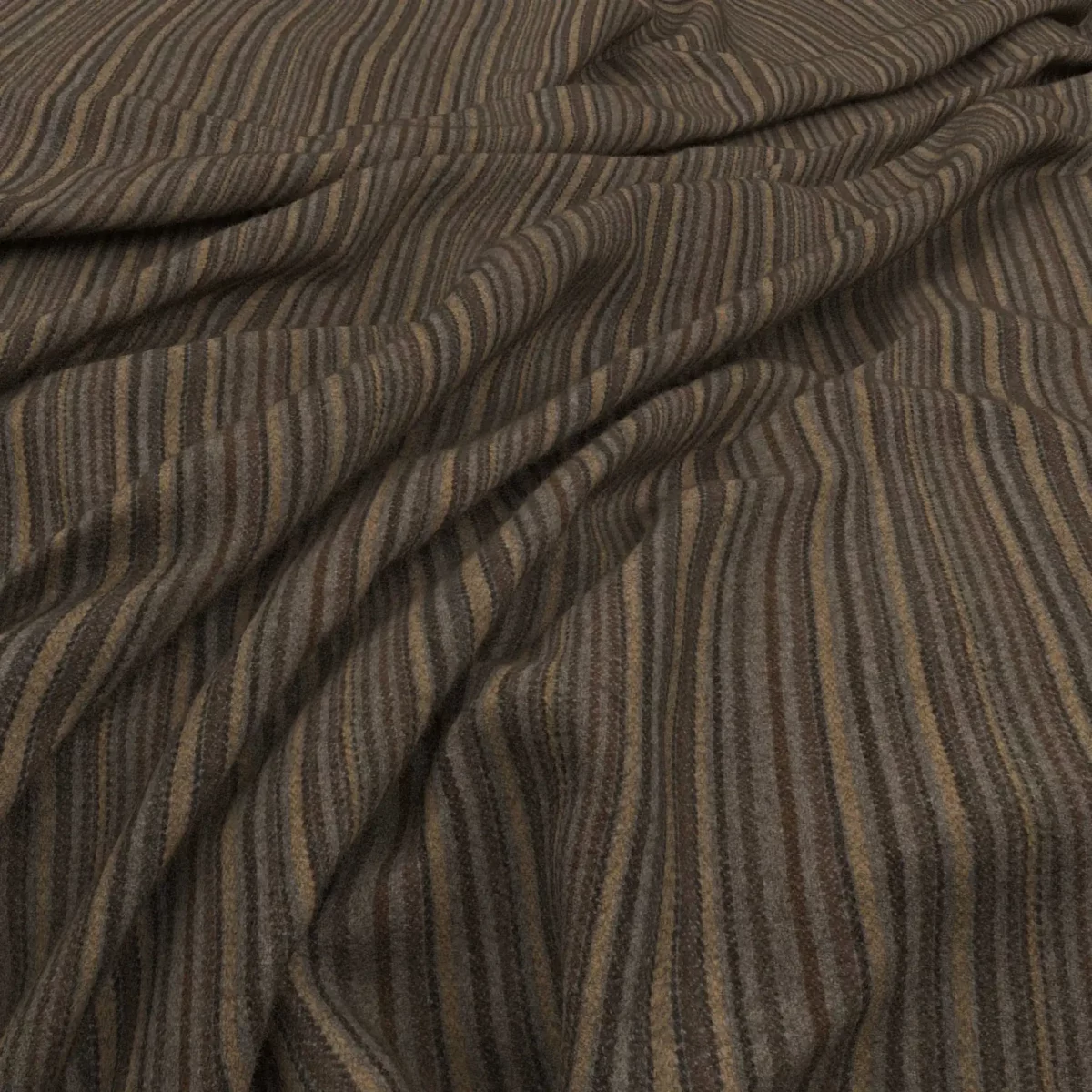 Jasper Fabric - Wolf by black-grey striped woolen fabric from Warwick