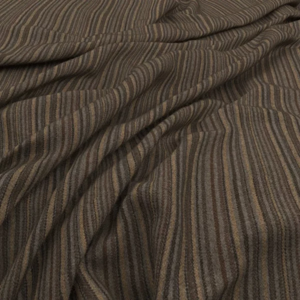 Jasper Fabric - Wolf by black-grey striped woolen fabric from Warwick