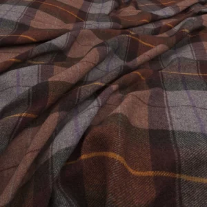 orange checked woolen fabric from Warwick