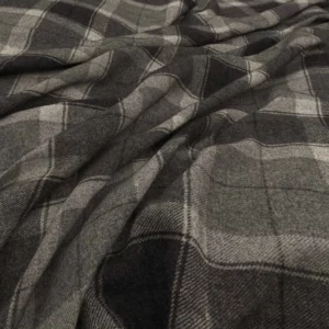 black-grey checked woolen fabric from Warwick