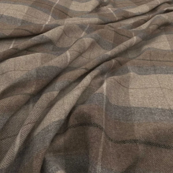 neutral checked woolen fabric from Warwick