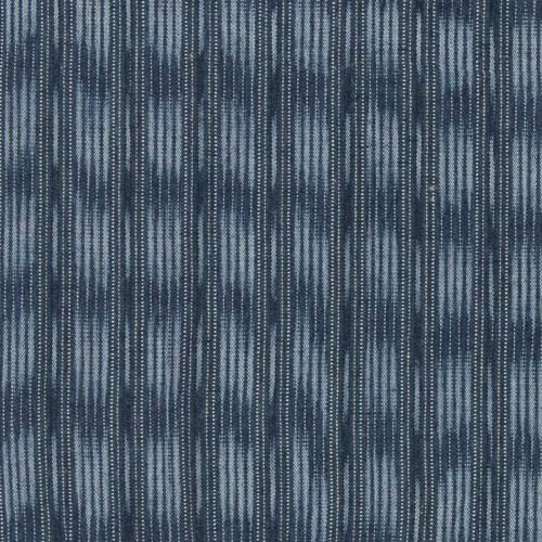 Lipari Fabric - Ocean by blue striped woven fabric from William Yeoward