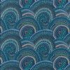blue botanical embroideried fabric from William Yeoward